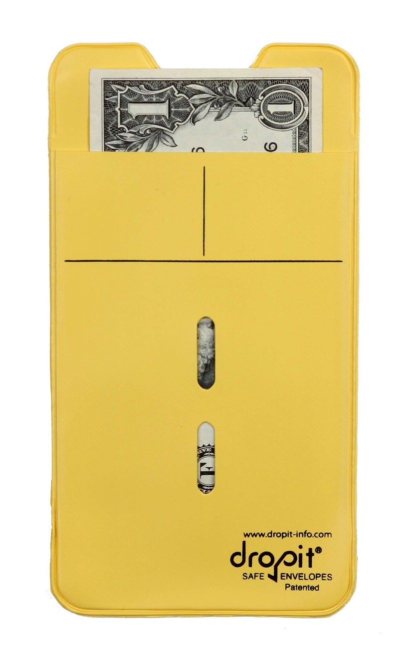 UBICON 50 Yellow Reuseable Dropit Safe Envelope for Depositing of Currency and Money, Size 50, Yellow - Image 1